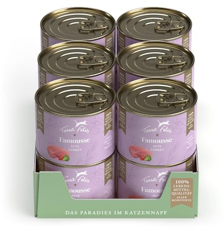 Terra Felis Tacchino, Famousse cibo umido per gatti, 12x200g