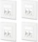 deleyCON 4x 2 Port LAN Anschlussdose Datendose Unterputzdose für Keystone Module 45° Gewinkelter Auslass für Keystone Module mit z.B. RJ45 Koaxial F-Stecker RJ-11 Cinch Klinke Toslink PS2