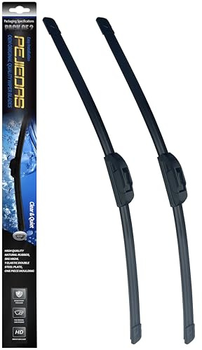 PEJIEDAS OEM Quality Front Wiper Blades, Replacement for 2002-2008 Dodge Ram 1500 2500, OE Original Style (24 Inch + 24 Inch Front Wiper Blades)