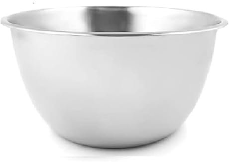 Nobel Stainless Steel Mixing Bowls, Nesting Bowls for Meal Preparation Kitchen Baking, Heavy Duty & Dishwasher Safe, Space-Saving Storage Bowl (26 cm Diameter- 5 Litre)