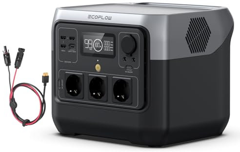 EF Ecoflow River 2 Pro 768Wh Portable Power Station with XT60i Cable, Solar Generator with LiFeP04, 3 x 800 W AC Sockets, Quick Charge in 70 Hours, Balcony Power for Camping/Motorhome/Home/Emergency