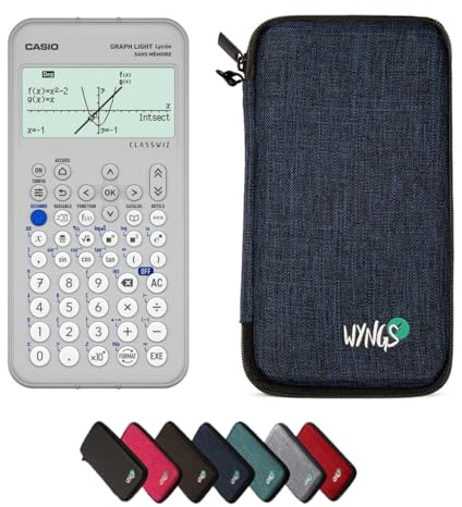 Casio Graph Light inkl. WYNGS Schutztasche Blau - Grafikrechner - Basic Set