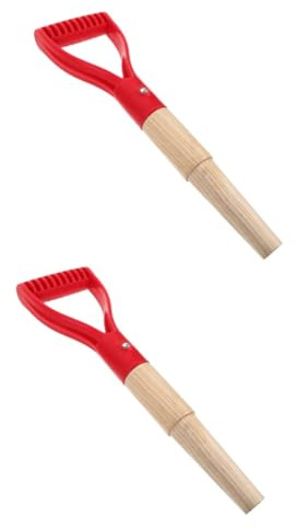 Yardwe 2 Pièces Manche De Pelle De Jardin Pique Fourches Manche Outil De Ratissage pour Creuser Poignée De Pelle Manche De Bêche Poignée D'outils De Jardin Poignée De Forme Simple en Bois