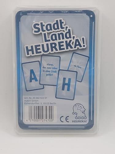 HEUREKA! Stadt, Land, Kartenspiel mit Kategorien für Schlauberger und Geografiefreunde