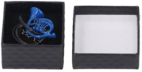 Fdit Waldhorn-Halskette, Mentale Waldhorn-Halskette, Musikinstrument-Halskette, Miniatur-Waldhorn-Halskette für Damen und Herren
