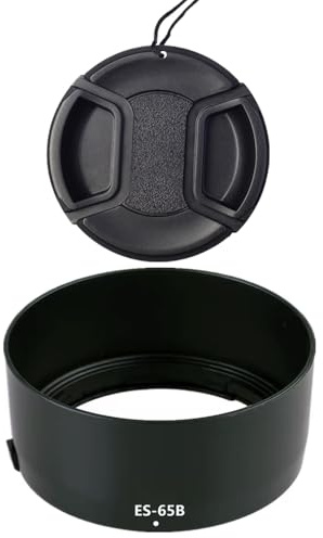 Paraluce ES-65B e copriobiettivo da 43 mm compatibile con Canon EOS R6 R5 RP R Kit fotocamera RF 50 mm F1.8 STM Lens (confezione da 2)