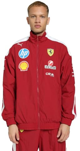 PUMA Scuderia Ferrari F1 Överdimensionerad T7-jacka 2025 - Röd, Röd röd, XL