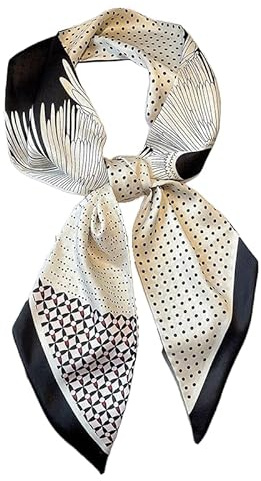 GIMIRO Satin Seidenschal 148 x 13,5 cm Krawatte Double Layer Bund für Blazer, Mantel, Kleid