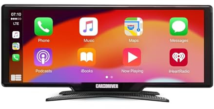 Car and Driver IntelliDash Pro X10, 10 Wireless Apple CarPlay & Android Auto Display, Portable Touchscreen Car Stereo w/Bluetooth, GPS Navigation, FM/AUX, Backup Camera Compatible for Cars & Trucks