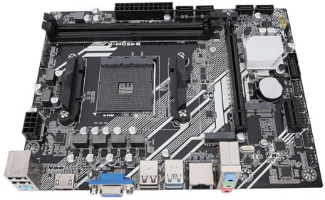 B450M K Mining Motherboard, 64 GB DDR4 M.2 NVME Gaming Motherboard, 3840x2160 30Hz HDMI VGA PCIE 3.0 RJ45-Compute-Mainboard für Ryzen 1-5. Gen-Gen-Prozessor