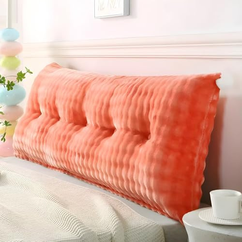 Shuyeon Rückenkissen, keilkissen, Rückenkissen für Bett und Sofa, Gemütliches Lesekissen mit removableem Bezug & praktischem Seitenfach - Ideal zum Anlehnen im Bett