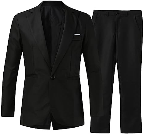 Herrenanzug, elegant, einfarbig, mit einem Knopf, schmale Passform, Reihe, Partyanzug, Hemd, Hose, Krawatte, Hose