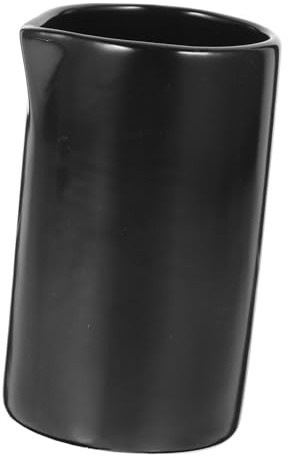 Crémier en Céramique Noir pour Lait et Café, Petit Pichet | Usage Maison et Coffee Shop, Format Simple et Pratique, Solide et Facile à Porter