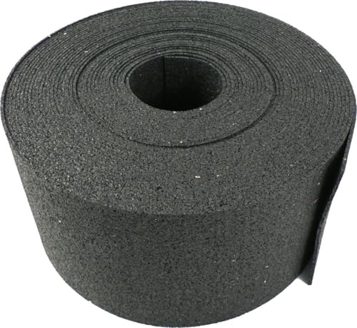 LASIPROFI - Antirutschrolle | Antirutschmatte aus PU-gebundenem Gummigranulat, geprüft nach VDI-Richtlinien | Druckfestigkeit bis 300 Tonnen/m²; Größe: 13.600x150x3mm; Farbe: schwarz | LKW