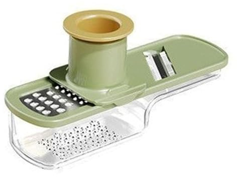 LeeQinersw Rallador de Jengibre Gadget Manual Prensador de Triturador Cortador de Verduras Multiuso de Acero Inoxidable Fácil de Usar Y Limpiar Adecuado Par, Verde, Individual