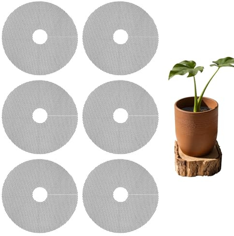 Penitue 6uds Rejilla Protectora Maceta, 30cm Protector Macetas de Plantas Cortables para Plantas de Interior y Exterior para Evitar Que Mascotas Ardillas y Otros Animales Excaven la Tierra