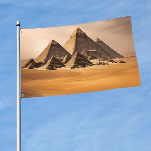 Pyramides d'Égypte Drapeau décoratif d'extérieur pour poteau à suspendre au mur ou fête de mariage