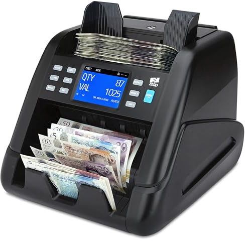 ZZap Banknote Counter & Counterfeit Detector - Money Cash Currency Machine (NC55)