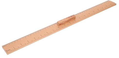 Holzlineal zum Nähen und Quilten, Doppelseitige Skala, Khaki | Nähwerkzeug, Lineal Holz für Unterricht und Outdoor Projekte, Glatt und Leicht