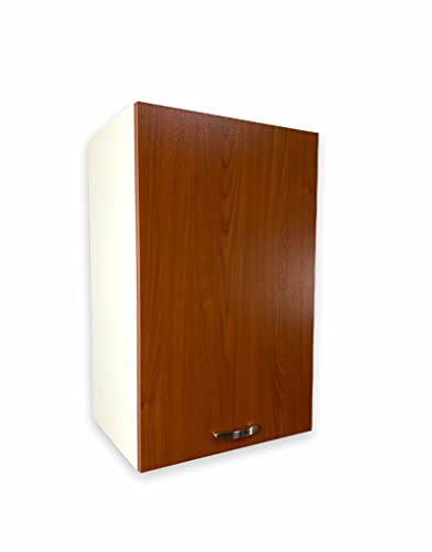 Alfredo Calandrelli Mobile Pensile con Porta in Vari Colori ed in Varie Misure, Compreso di 1 anta, Spedizione a Kit, Colore ciliegio, Misure 72x30x33
