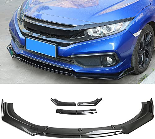 EXPY Auto Frontspoiler für Volkswagen VW Passat CC Arteon ID.4 ID.5 Bora Jetta Golf CrossGolf,Segmentiert Frontspoiler Protector FrontstoßStangenlippe Auto Body Kit,A/Carbonfiberlook