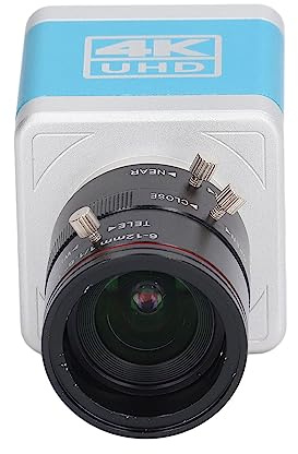 Webcam à Objectif de Mise au Point Manuelle Zoom Numérique à Faible Latence 4K 30FPS Webcam USB Distorsion avec Télécommande pour l'éducation aux Médias (Prise UE)