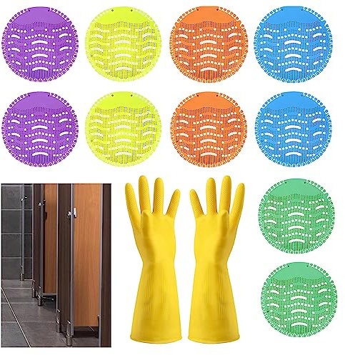 10 Stück Urinalsieb mit Duft: Urinalsieb Urinaleinlage Einsatz Pissoirsieb Spritzschutz Universal, 30 Tage Frischewirkung, Urinal Einsatz Pissoirsieb Lufterfrischer Pissoirsieb Urinal Einleger Matte