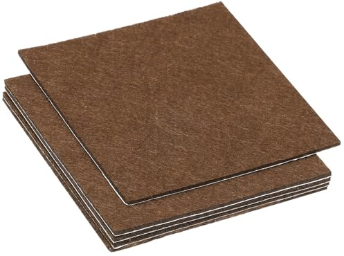PATIKIL 100x100mm Patin en Feutre pour Meuble, 5 Pcs 2mm Épaisseur Coussinet en Feutre Carré Doux, Adhésif, Antidérapant, Anti-Rayures, pour Lampe, Meubles, Bricolage, Artisanat, Café
