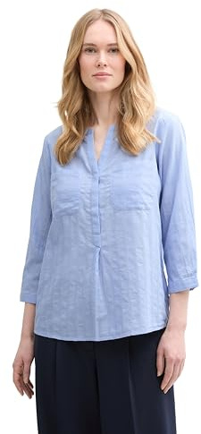 TOM TAILOR damblus, 37522 – Blå Chambray design, 36