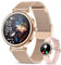 Fitoncloud Smartwatch Damen mit Telefonfunktion, 1,27 HD Touchscreen Fitnessuhr 120+ Sportmodi Menstruationszyklus Pulsuhr SpO2 Schlafmonitor, Wasserdicht IP68 Smart Watch für iOS Android, Roségold