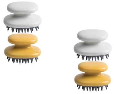 FRCOLOR 4stücke Shampoo Bürste Kopfhautmassage Handheld Für Sanftes Peeling Und Für Schuppen Und Überschüssiges Öl