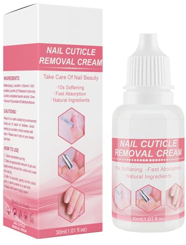 Cuticle Cream, Remover Repair Liquid, 30 ml Softener Service, Strengthens Nails, Hydrating Formula, Moisturizes Cuticles, Softens Overgrown Skin, Ideal for Daily Nail Care Routine