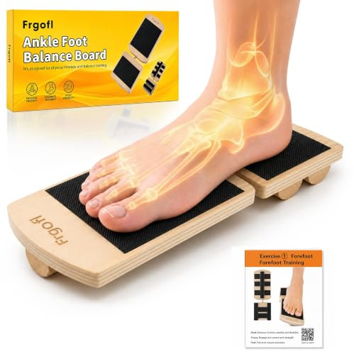 Ankle Balance Board for Ankle Strengthener & Physical Therapy - Adjustable Single Leg Board for Recovery from Sprains, Plantar Fasciitis - Christmas Gifts for Men Women Coworkers Runners Mom Dad