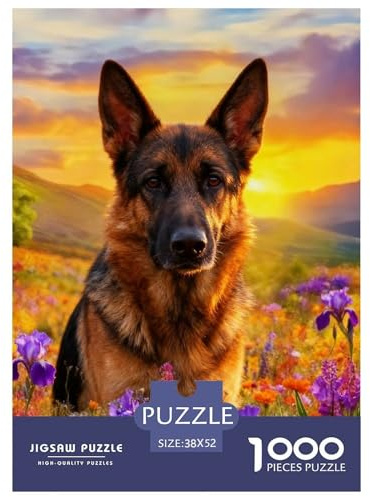 Puzzle Berger Allemand 1000 Pièces pour Enfants Et Adultes, Jeu Ludique Et Instructif, Casse-tête Buisson Fleuri, Home Decor, Cadeau Anniversaire 52x38cm/1000pcs