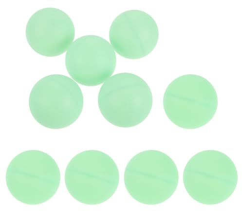 Cabilock 10 Pièces Lot de Balles de Ping-Pong Phosphorescentes 40mm en PP Blanc, Design Lumineux pour Activités de Plein Air et Fêtes Nocturnes