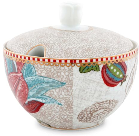Pip Studio Spring to Life Weiss Zuckerdose 0,3 l