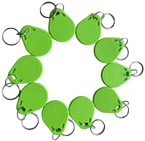 YARONGTECH® RFID 1K Schlüsselanhänger Schlüssel M1 Chip-Tag 13,56 MHz ISO14443A Zugangskontroll-Tags (10 Stück)