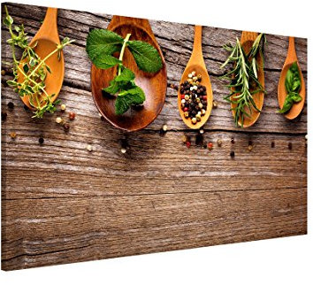 Bilderwelten Magnettafel - Kräuter und Gewürze - Memoboard Querformat 2:3, Wandbild Magnettafel Pinnwand Magnetboard Magnetpinnwand Magnetwand Stahl Küche Büro, Größe HxB: 60cm x 90cm