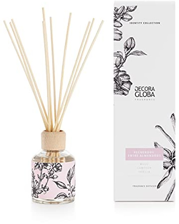 DECORAGLOBA - Diffuseur de Parfum - Souvenirs Entre Les Amandiers - Un Parfum Vert, Boisé-Ambré - Diffuseur de bâton parfumé 100 ML. - Collection Identity