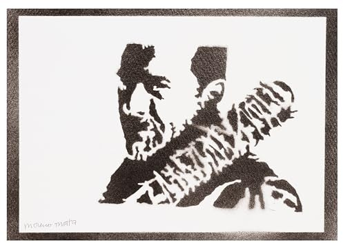 moreno-mata Echtes Handgemachtes Graffiti Negan TV Serien Aesthetic Poster & Kunstdrucke Bilder TWD Plakat Handmade Deko Wandbilder Wohnzimmer Wanddeko Geschenke für Männer und Frauen