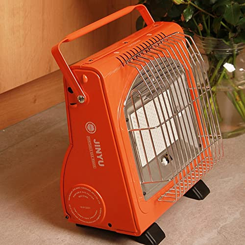 YKYR 2 sur 1 Chauffage Portatif Et Poêle De Camping, Chauffage Au Gaz Extérieur Cuisinière À Gaz Compact Chauffage À Gaz Réchauffeur À Gaz (Color : Orange)