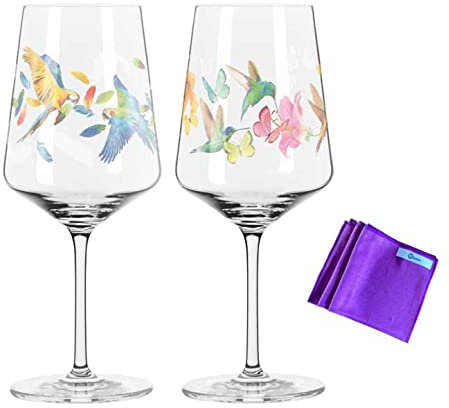 Dekomiro Ritzenhoff 2er Set Sommerrausch Aperizzo Aperitifglas #11 + #12 mit Glasreinigungstuch
