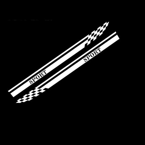 iSpchen Autoaufkleber,2 Stück Racing Sport Rennstreifen Aufkleber Auto Tuning Seitenschweller Aufkleber Autotür Karosserie Seiten Aufkleber Auto Außen Dekoration Aufkleber,150 * 10cm