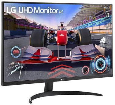 LG UHD 4K Monitor 32UN550-W.AED 80 cm - 31,5 Zoll, HDR10, AMD FreeSync, MAXXAUDIO, 350 cd/m², Silber weiß, Schwarz