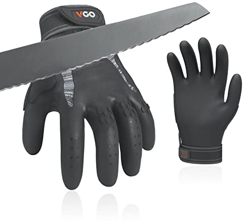 Vgo... Guanti Lavoro Antivibrante Antitaglio, Guanti Anti-impatti Resistenti al Taglio Protettivo per Uomo senza Cucito per Tattici Police Legnameria Gommista Muratore