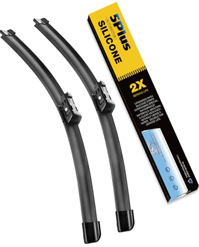 5 PLUS® Silicone Windshield Wipers 24 and 19 Inch Replacement For VOLKSWAGEN VW Jetta 2023-2011 Passat 2018-2012 CC 2017-2013, Automotive Replacement Windshield Wipers With Water Repellent