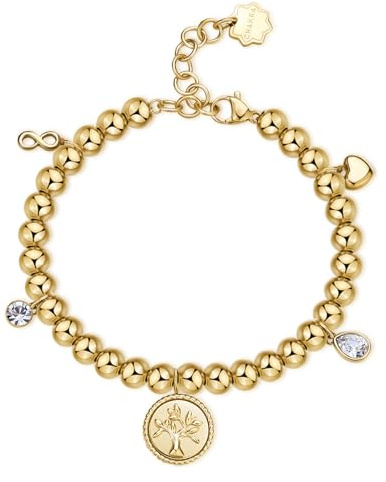 Brosway Bracciale Donna in Acciaio | Bracciale Con Cristalli E Simbolo Albero Della Vita | Collezione Chakra - BHKB160