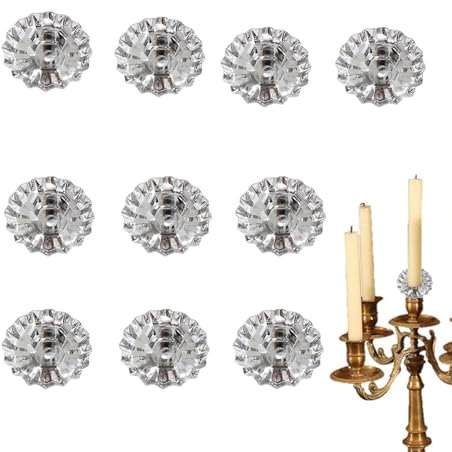 awakentti Weihnachten Metall Kerzenhalter mit Clip, 10 Kerzenhalter für Weihnachtsbaum Blumenform Weihnachtskerzen Clip Set, 360 Grad Drehbar für Partys, Geburtstag, Weihnachten (B)