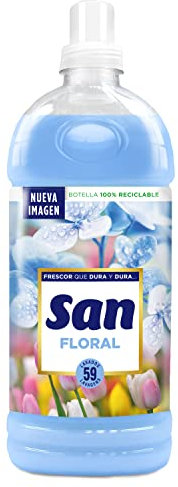SAN | Suavizante Ropa Lavadora Líquido Concentrado | Fragancia Duradera Floral | 59 Lavados