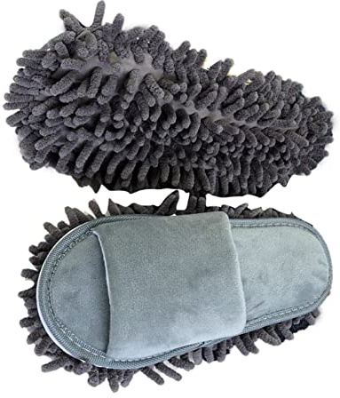 Lazy Chenille Mop Zapatillas de Piso Zapatilla de Limpieza Suave Uso Doméstico para Eliminar el Polvo del Hogar Lazy Clean Slipper Home Floor Mop Eliminación de Polvo de la Casa